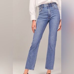 Abercrombie Ultra High Rise Ankle Straight Jeans